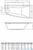 Vayer Bumerang 170x90cm Wanna asymetryczna prawa